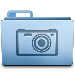 Blue Pictures Icon 256x256 png
